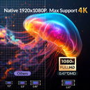 Projetor VEVSHAO V80 – 4K, Full HD, Android 11 e Wi‑Fi 6