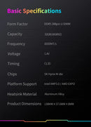 Memória RAM KINGBANK KRRW DDR5 RGB 32GB (2x16GB) 6000MHz CL30