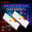 Memória RAM KINGBANK KRRW DDR5 RGB 32GB (2x16GB) 6000MHz CL30