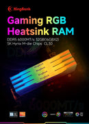 Memória RAM KINGBANK KRRW DDR5 RGB 32GB (2x16GB) 6000MHz CL30