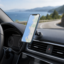Suporte magnético para celular em uso no carro