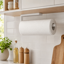 Suporte adesivo para rolo de papel em cozinha